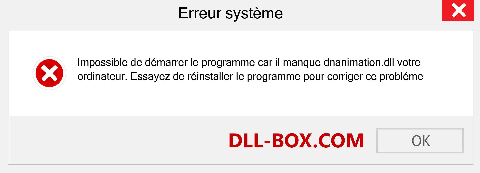 Le fichier dnanimation.dll est manquant ?. Télécharger pour Windows 7, 8, 10 - Correction de l'erreur manquante dnanimation dll sur Windows, photos, images